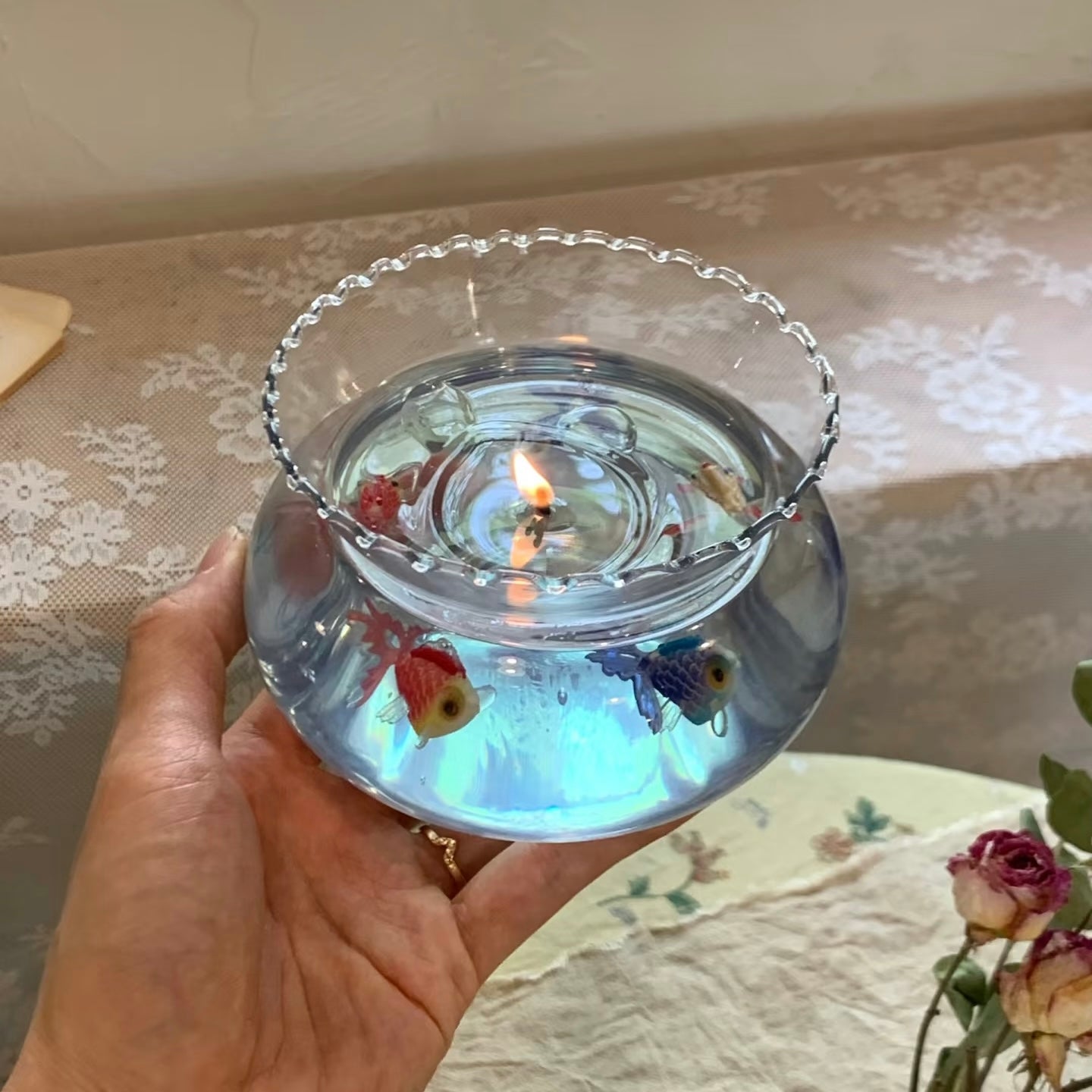 Blue Goldfish Bowl Scented Candle