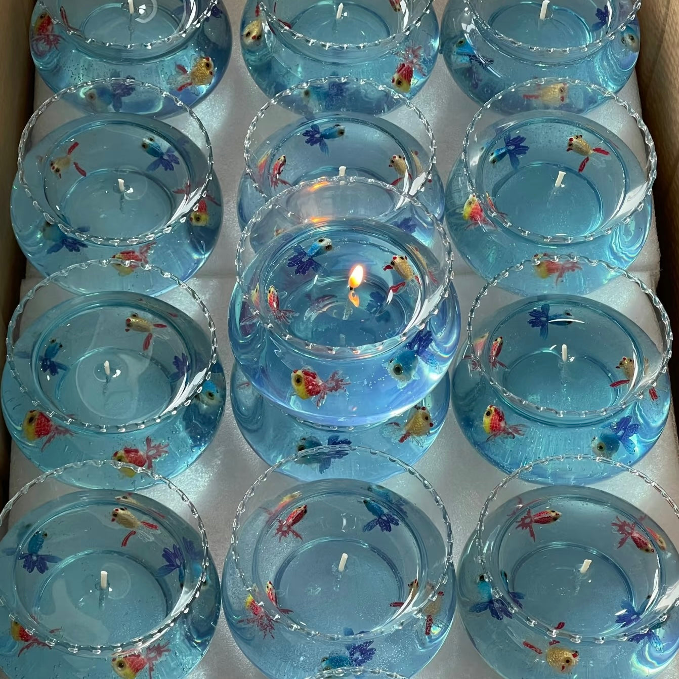 Blue Goldfish Bowl Scented Candle