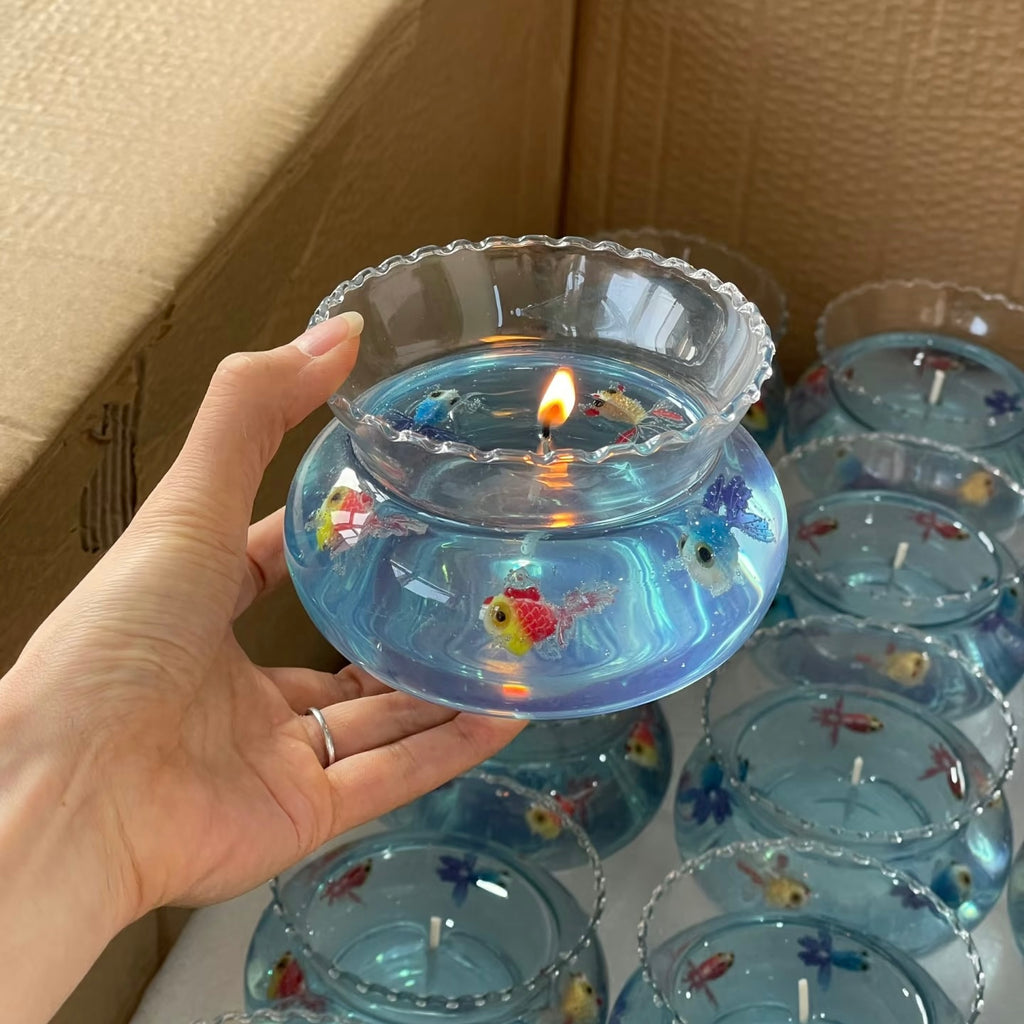Blue Goldfish Bowl Scented Candle