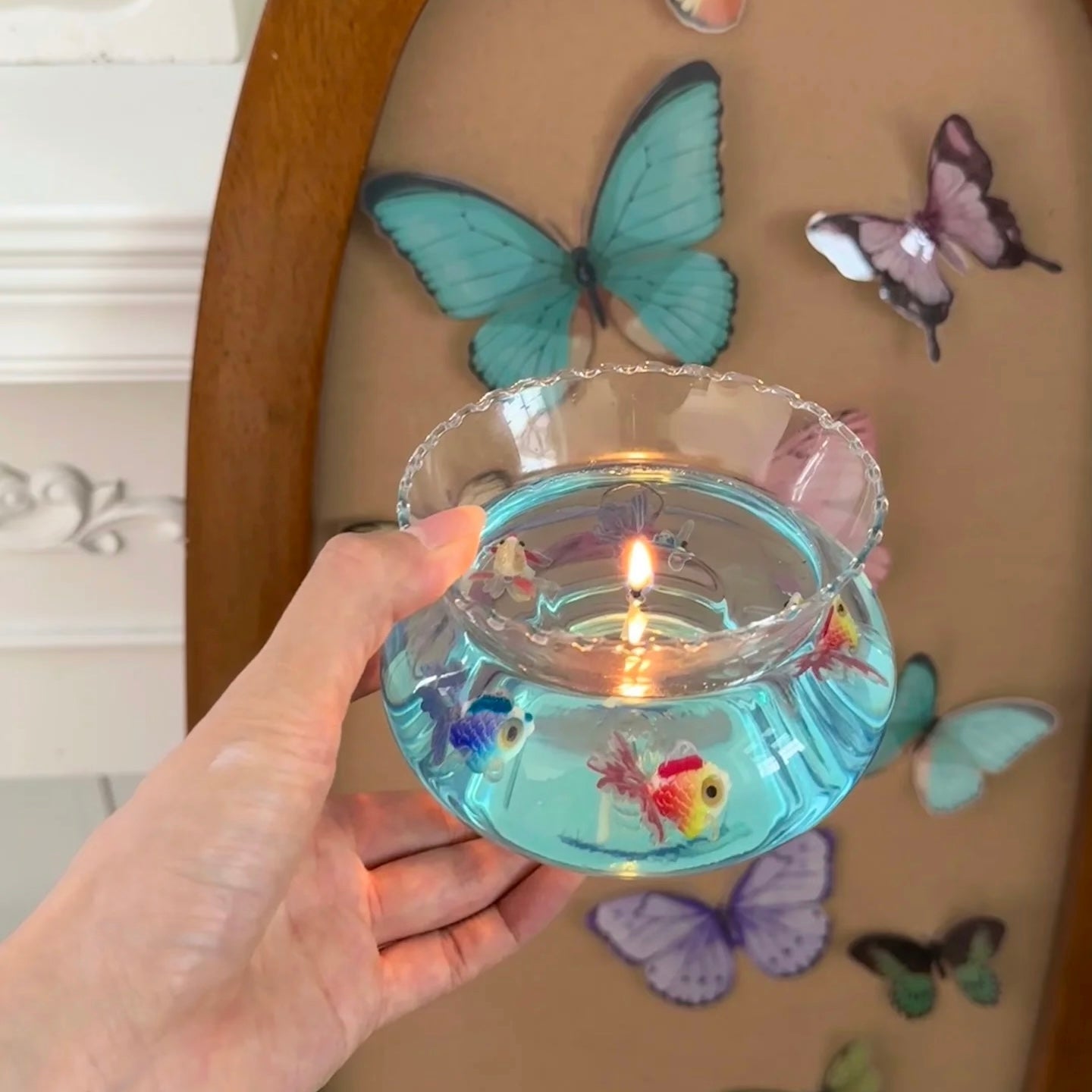Blue Goldfish Bowl Scented Candle