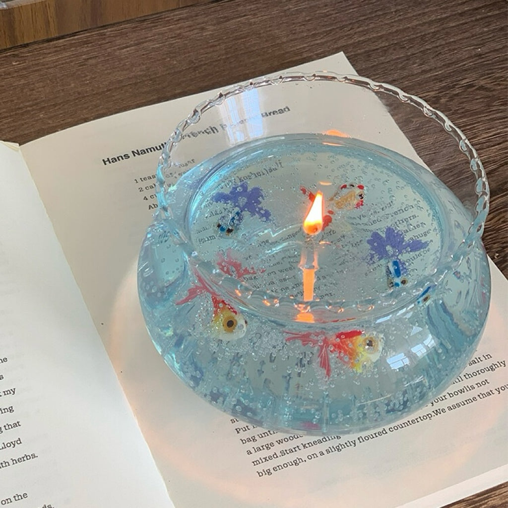 Blue Goldfish Bowl Scented Candle
