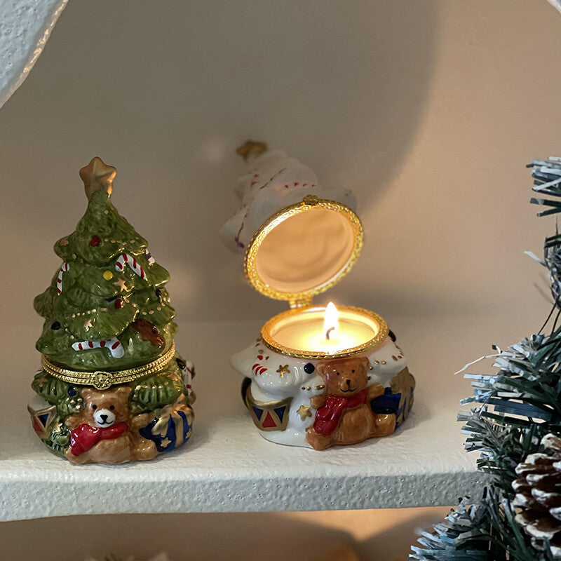 Bear Christmas Tree Scented Candle