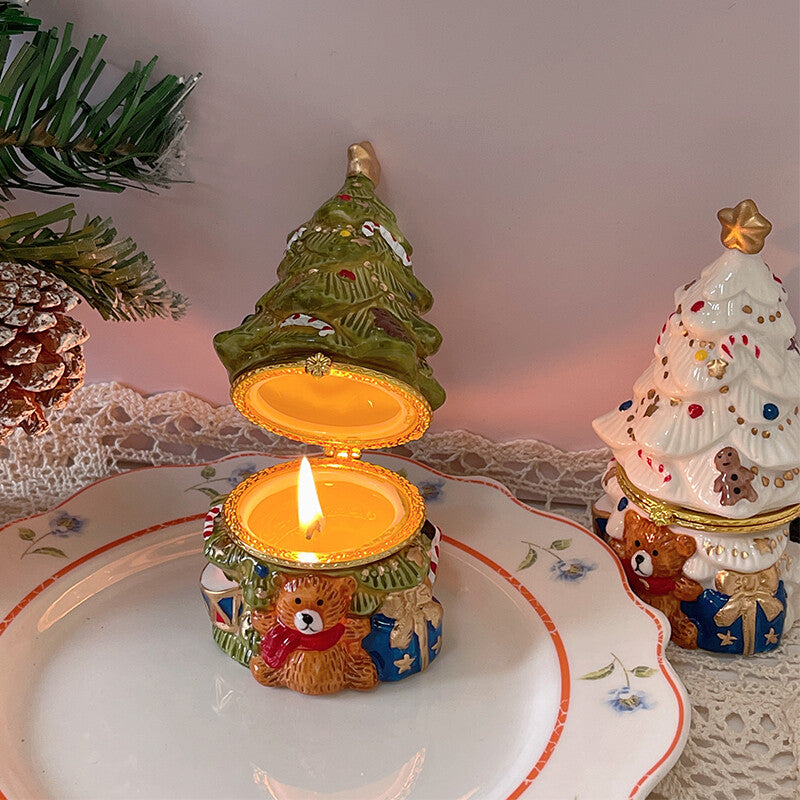 Bear Christmas Tree Scented Candle