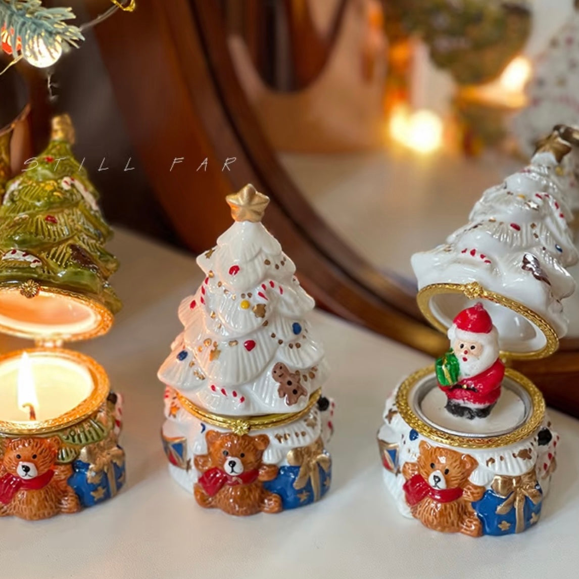 Bear Christmas Tree Scented Candle